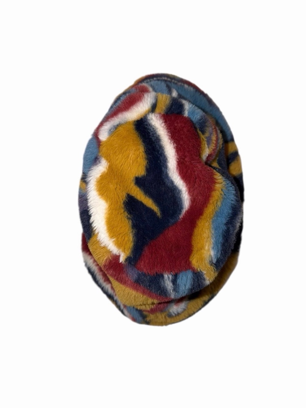 NWOT Colorful Faux Fur Bucket Hat
Multi-Color Abstract Pattern - Picture 3 of 3